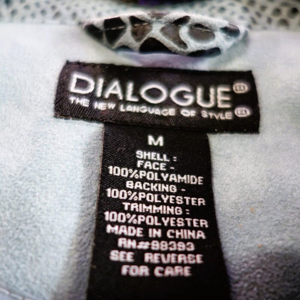 Dialogue Blue Washable Faux Suede Python Embossed… - image 4